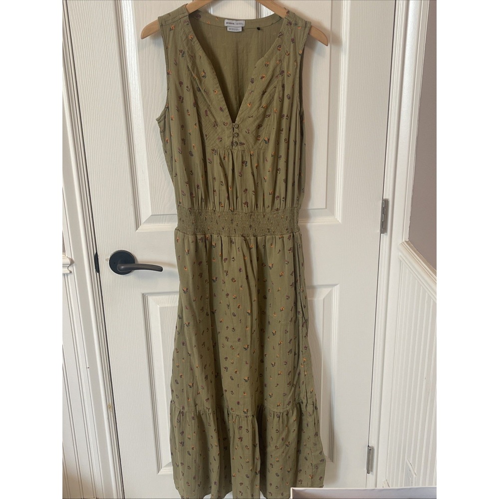 PrAna Women's Medium SWEET GRASS MEADOW FLORAL CALIFORNIA DREAMING DRESS